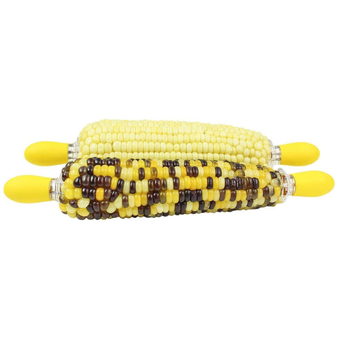 AussieSuperStore Homeware Supplies Stainless Steel Corn Holders - Interlocking Corn Forks - Set of 8 Stainless Steel Corn Holders Interlocking Corn Fork | Corn Cob Skewer CBCORNFORKX8